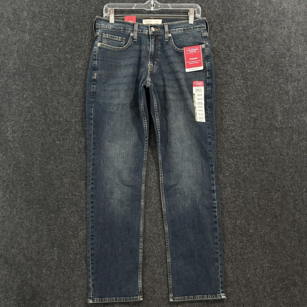 Levi Strauss Signature Jeans Men's 29x30 Straight Ultimate Flex Stretch Denim